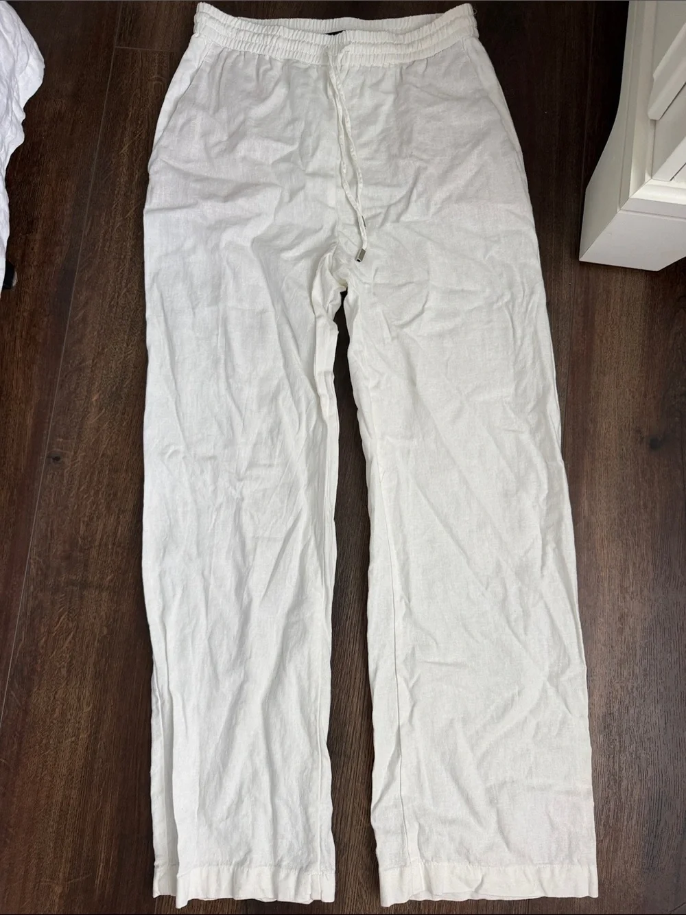Zara White Linen Pants